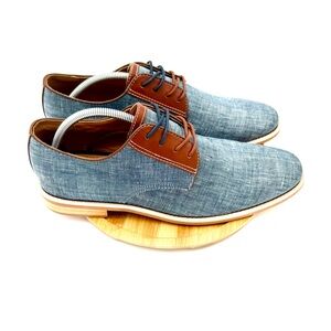 Giorgio‎ Brutini Blue and Tan Oxfords